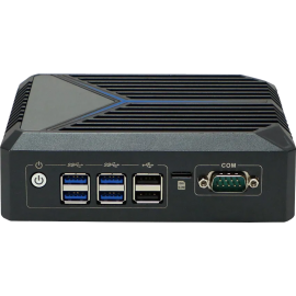 Sześć portów USB, gniazdo COM i slot SIM przy metalowym włączniku - Linker N1221