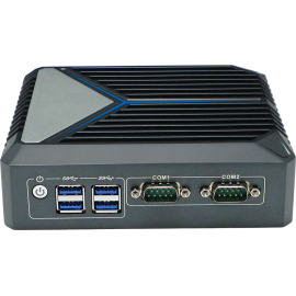 Cztery porty USB, podwójne złącze szeregowe RS232 oraz włącznik na przedniej ściance - Silent N1321