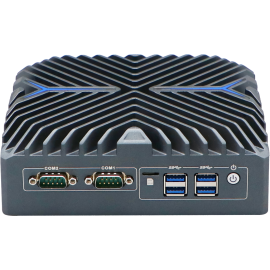 Porty USB 3.2, para USB 2.0, dwa złącza szeregowe i włącznik - Silent N3422