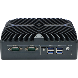 Cztery gniazda USB 3.1, dwa porty COM i włącznik zasilania - Silent N3322