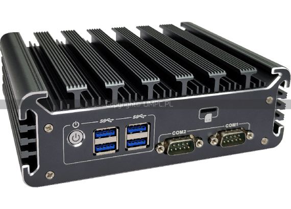 Cztery porty USB 3.0, dwa złącza COM i włącznik zasilania - Silent N3122