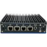 Cztery porty Intel i226-V 2.5G LAN, gniazdo zasilania DC oraz zewnętrzny slot SIM na tylnym panelu - Node N1141