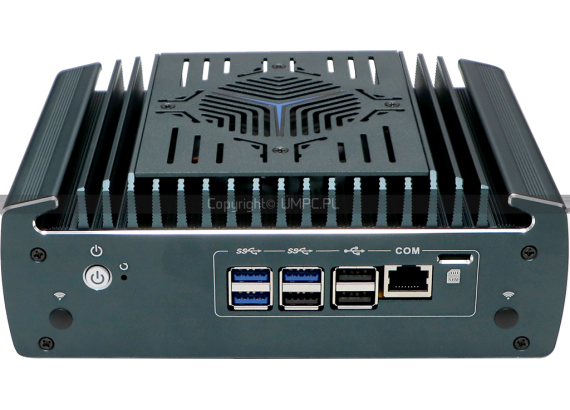 Przedni panel z kompletem sześciu portów USB 3.0 oraz USB 2.0 i przyciskiem zasilania - Node N3161