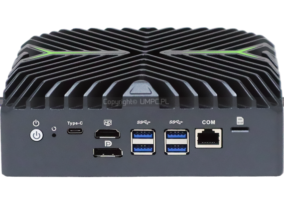 Frontowy panel komunikacyjny z portem Console RJ45, pełnofunkcyjnym Type-C oraz gniazdami USB - Node N3281