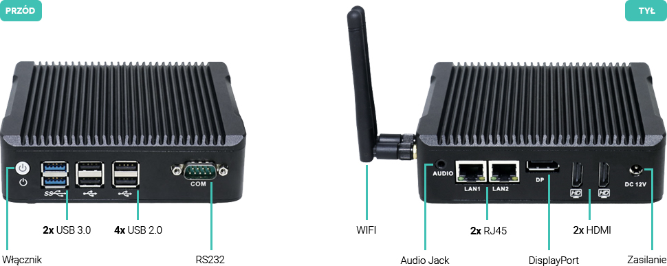 mini pc hdmi windows bezwentylatorowy - Silent C1A