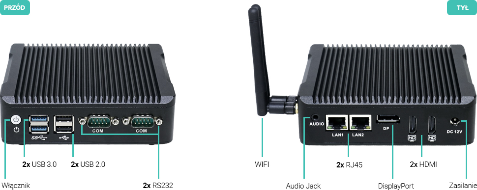 mini komputer rs232 LAN HDMI - Silent C2A