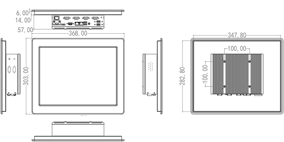 Komputer przemysłowy do zabudowy 15" - SilverTouch P150T