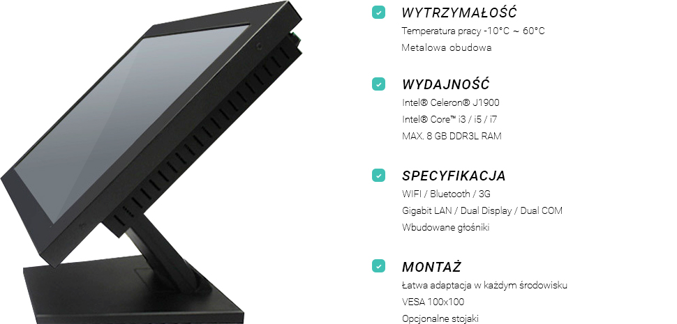 Komputer z ekranem dotykowym intel core i3 - Panelity TP17